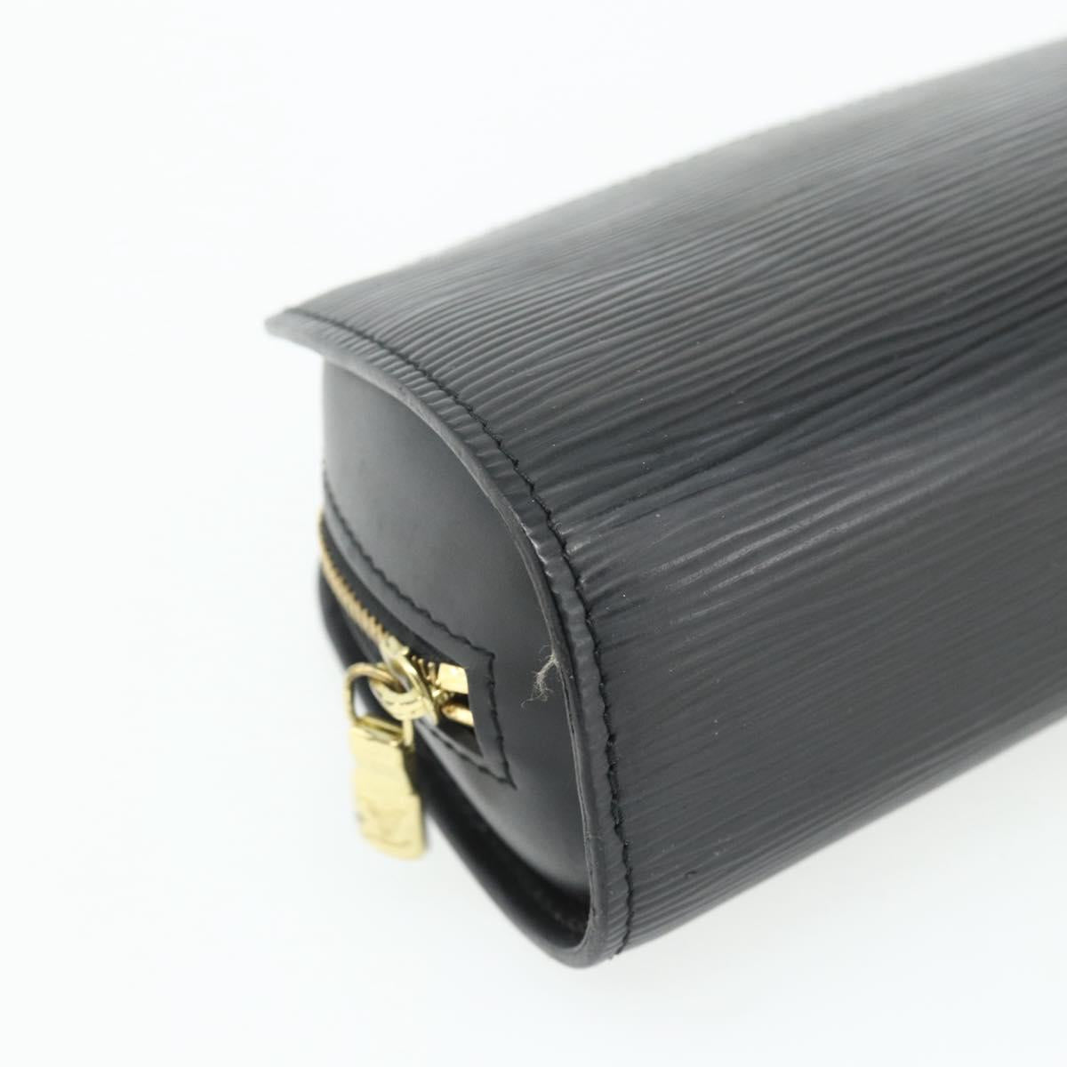 LOUIS VUITTON Epi Dauphine PM Pouch Black M48442 LV Auth ti3913