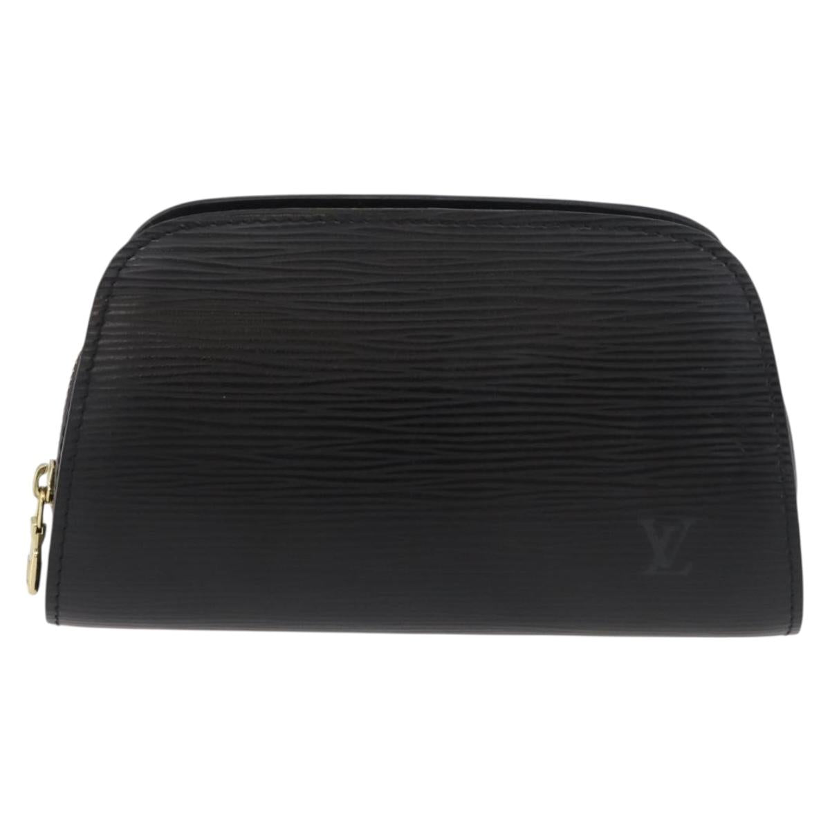 LOUIS VUITTON Epi Dauphine PM Pouch Black M48442 LV Auth ti3914