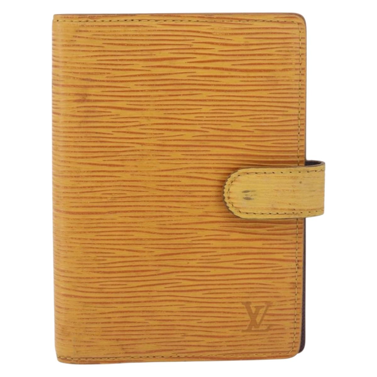 LOUIS VUITTON Epi Agenda PM Day Planner Cover Yellow R20059 LV Auth ti3915