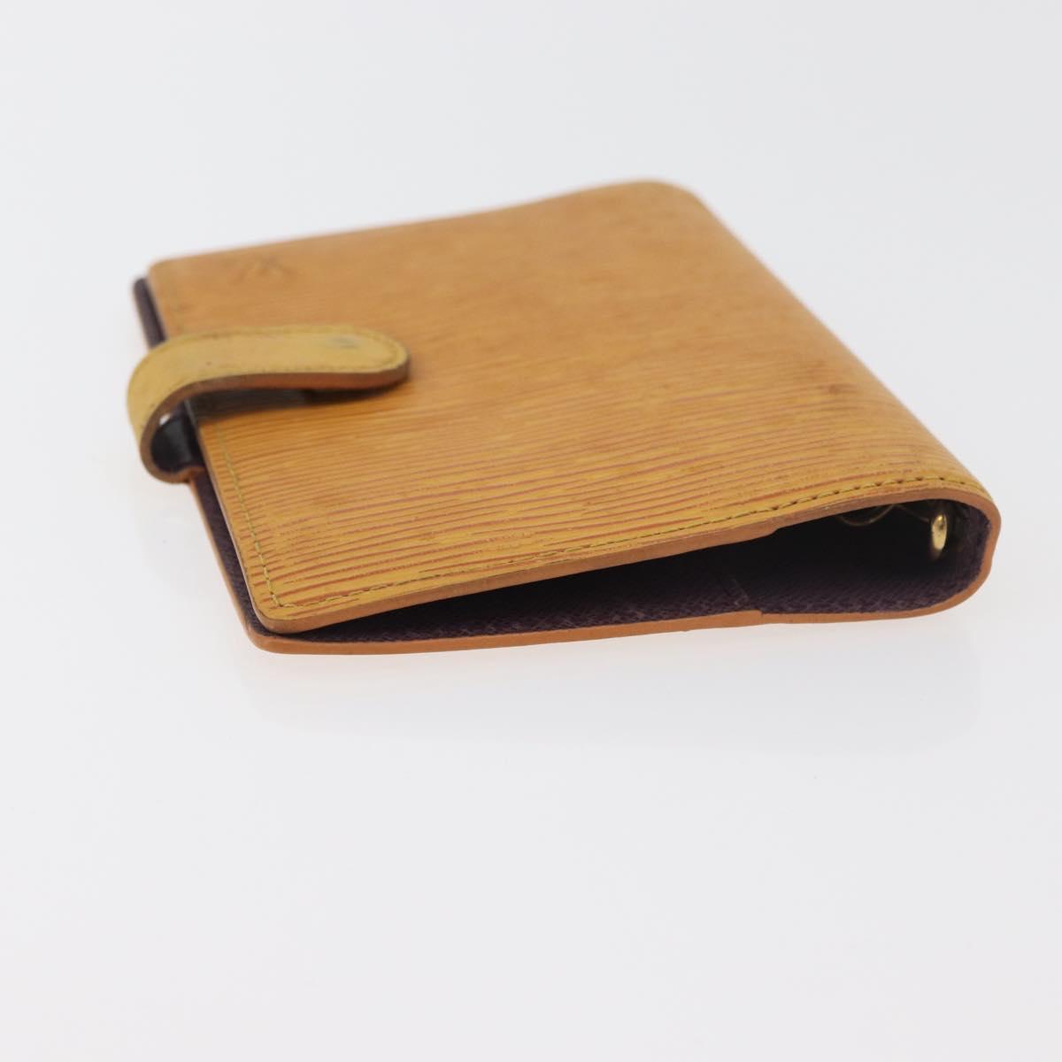 LOUIS VUITTON Epi Agenda PM Day Planner Cover Yellow R20059 LV Auth ti3915