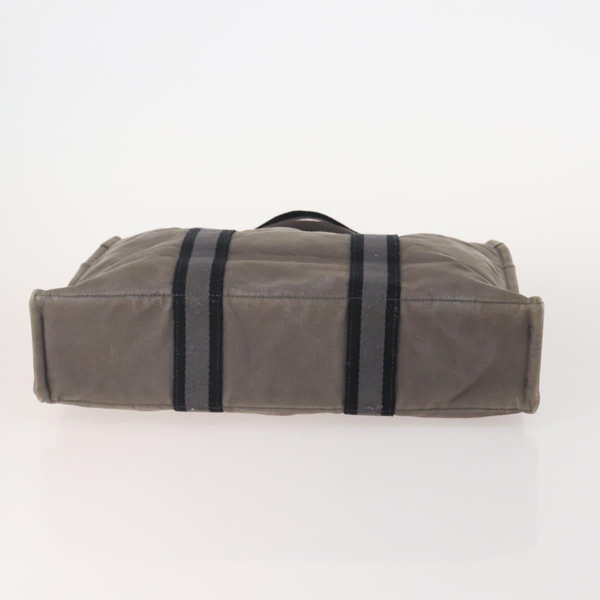HERMES Fourre Tout Hand Bag cotton 4 Set Black Red gray Auth ti3922