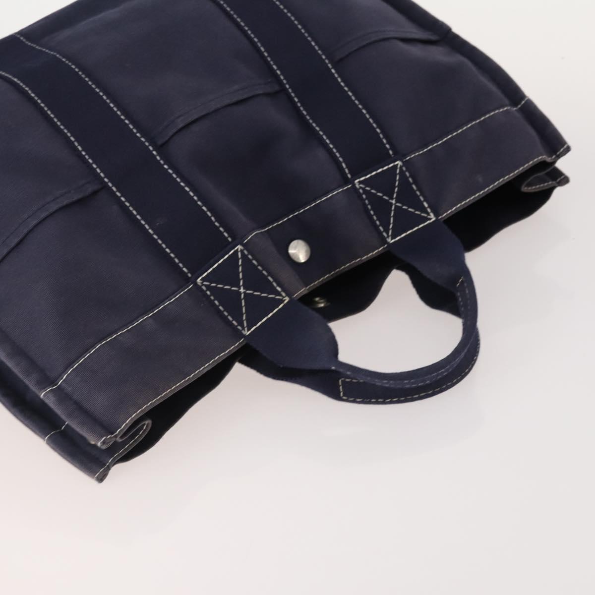 HERMES Fourre Tout Hand Bag cotton 4 Set Black Red gray Auth ti3922