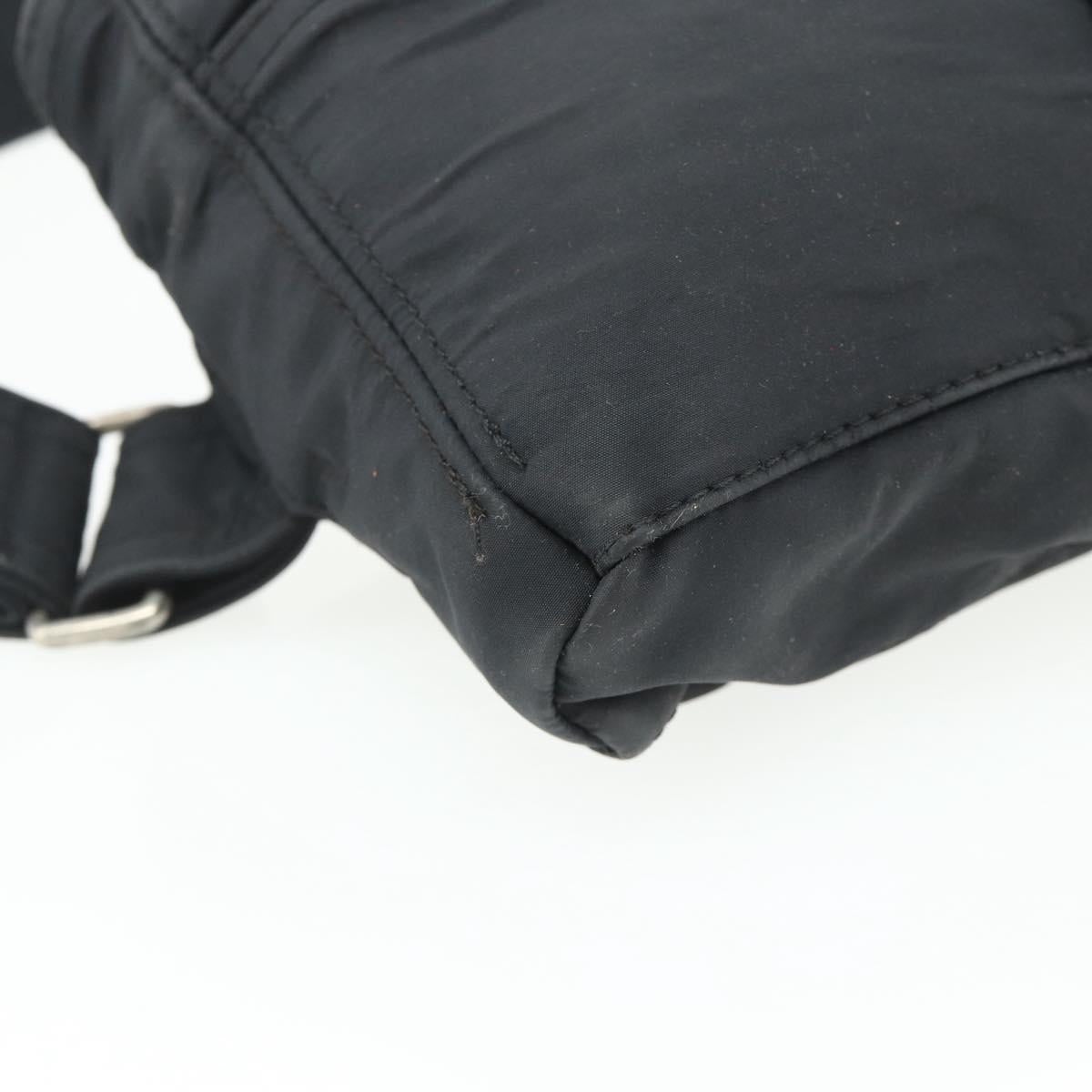 HERMES Acapulco Waist bag Nylon Black Auth ti3931