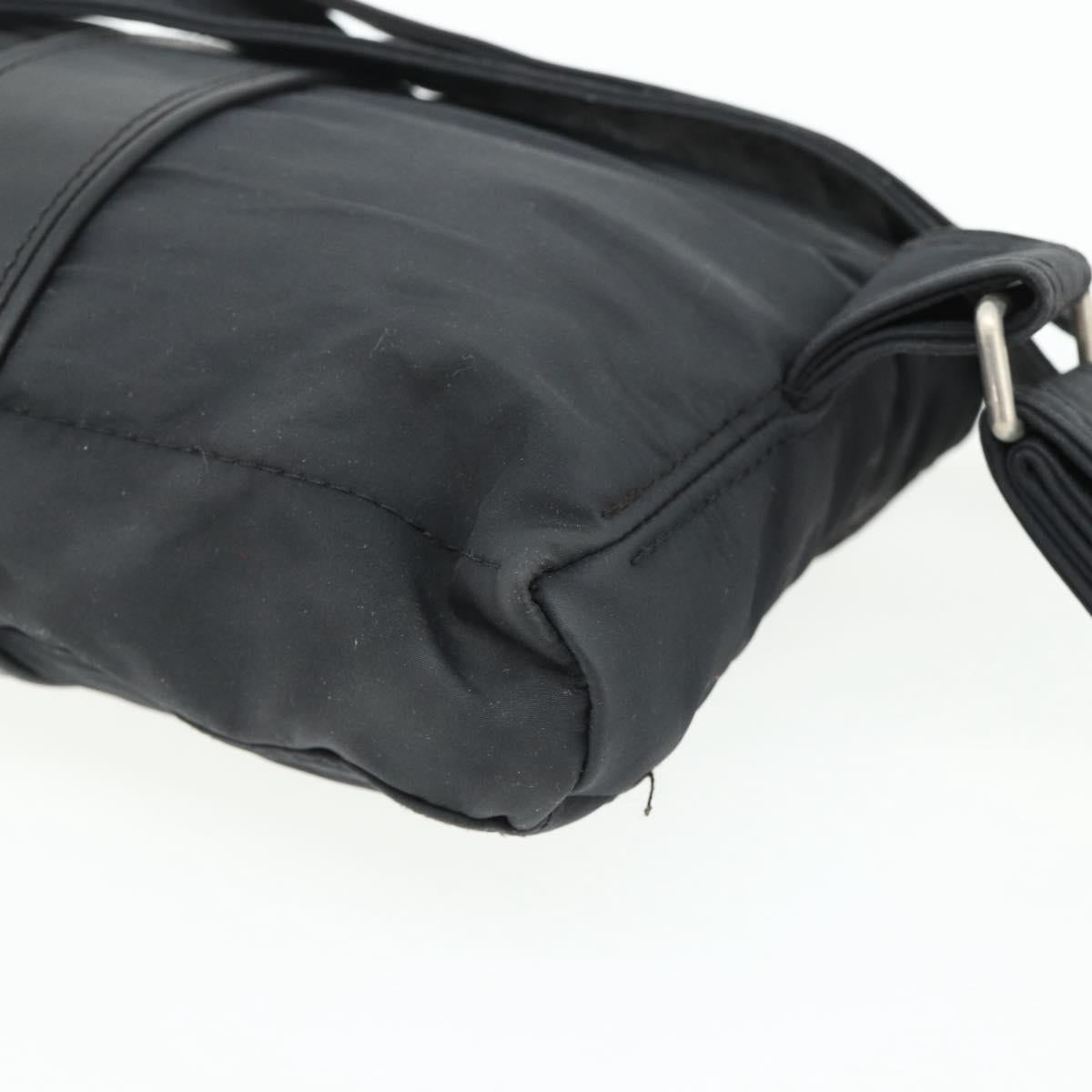 HERMES Acapulco Waist bag Nylon Black Auth ti3931