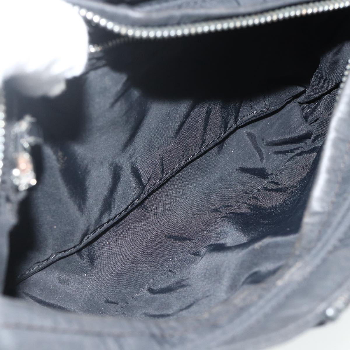 HERMES Acapulco Waist bag Nylon Black Auth ti3931