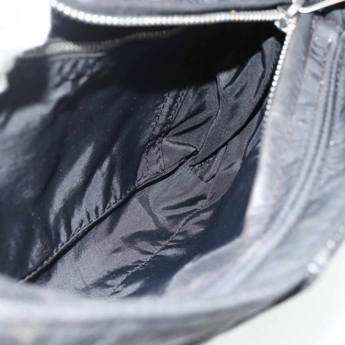 HERMES Acapulco Waist bag Nylon Black Auth ti3931