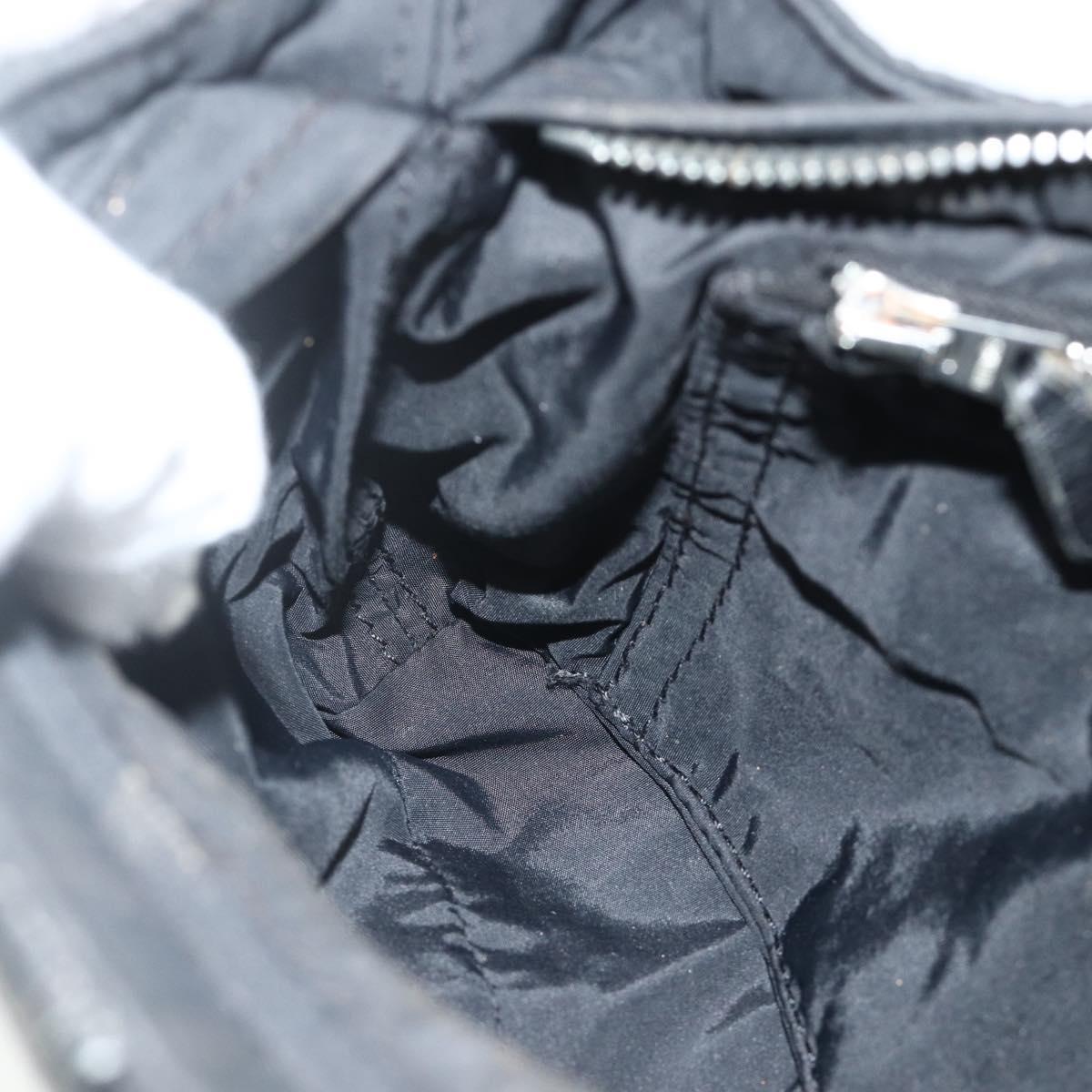 HERMES Acapulco Waist bag Nylon Black Auth ti3931