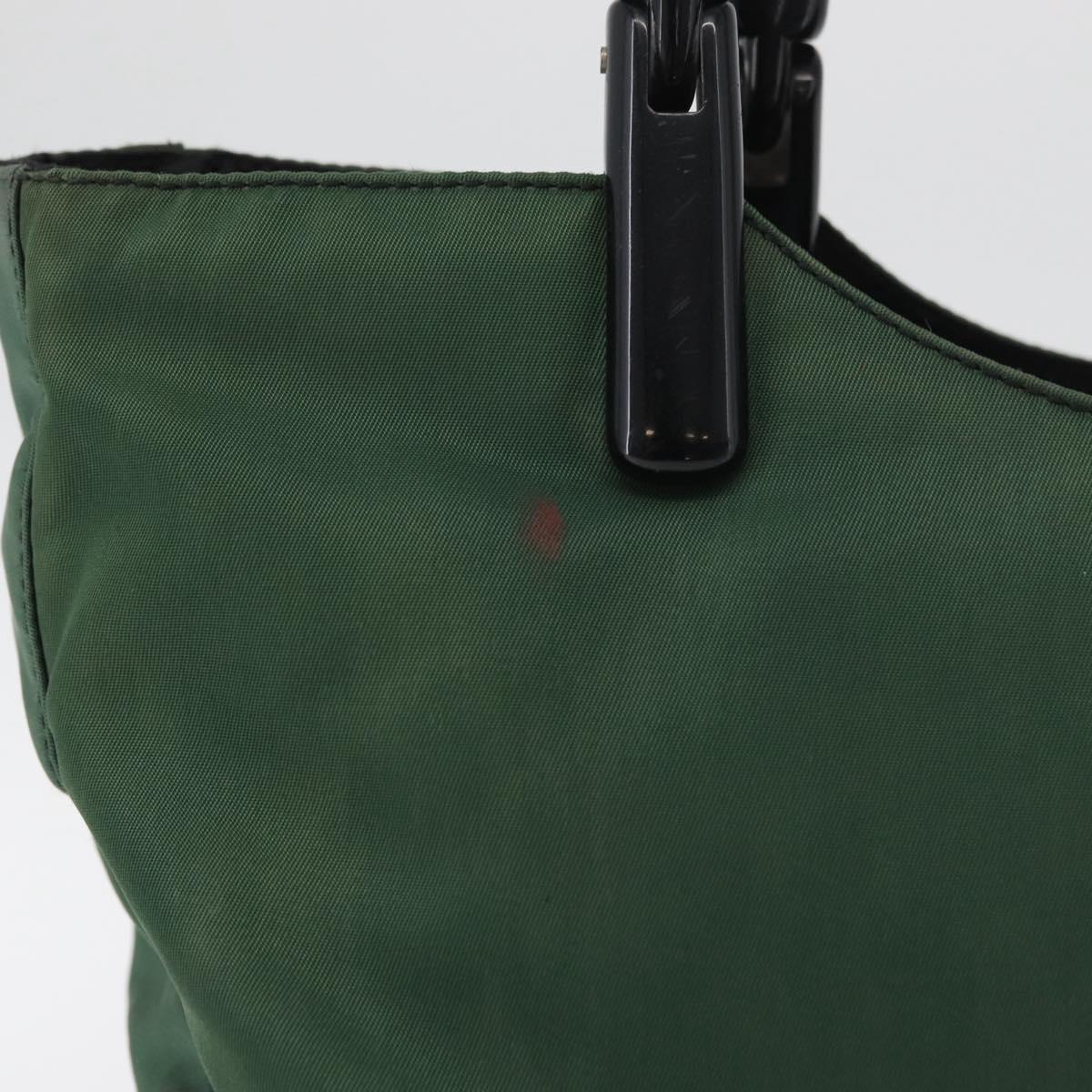 PRADA Tote Bag Nylon Green Black Auth ti3933
