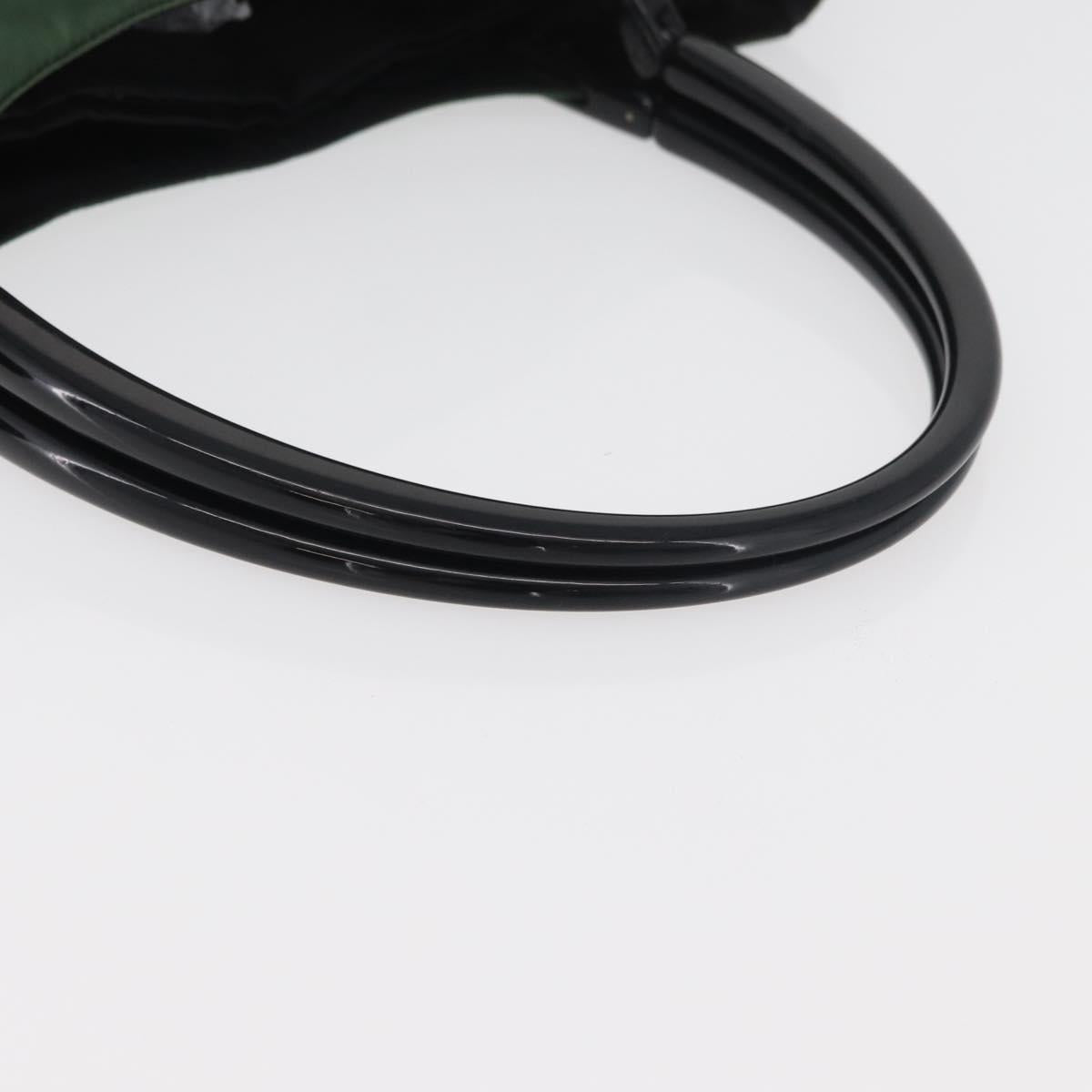 PRADA Tote Bag Nylon Green Black Auth ti3933