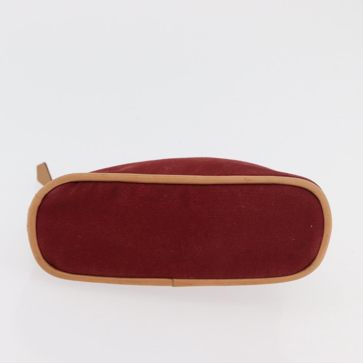 HERMES Bolide Pouch cotton 2 Set Red Auth ti3937