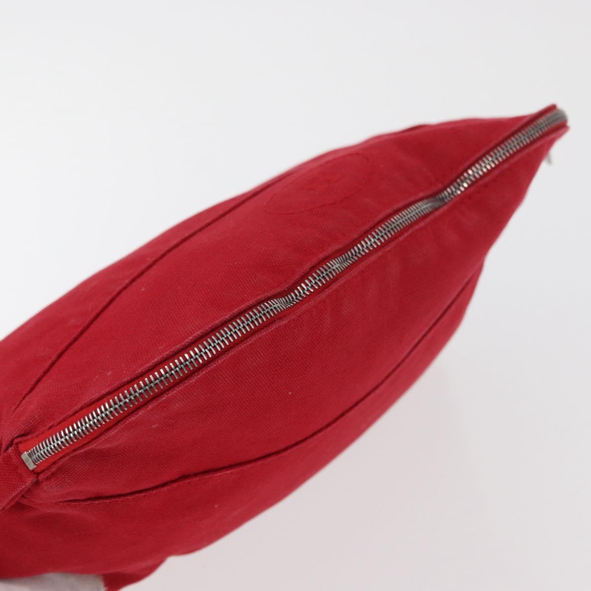 HERMES Bolide Pouch cotton 2 Set Red Auth ti3937