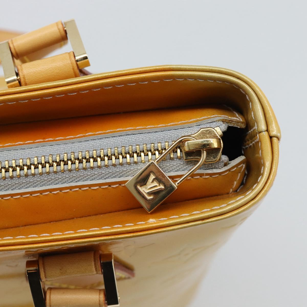 LOUIS VUITTON Monogram Vernis Houston Hand Bag Gris M91053 LV Auth ti3940