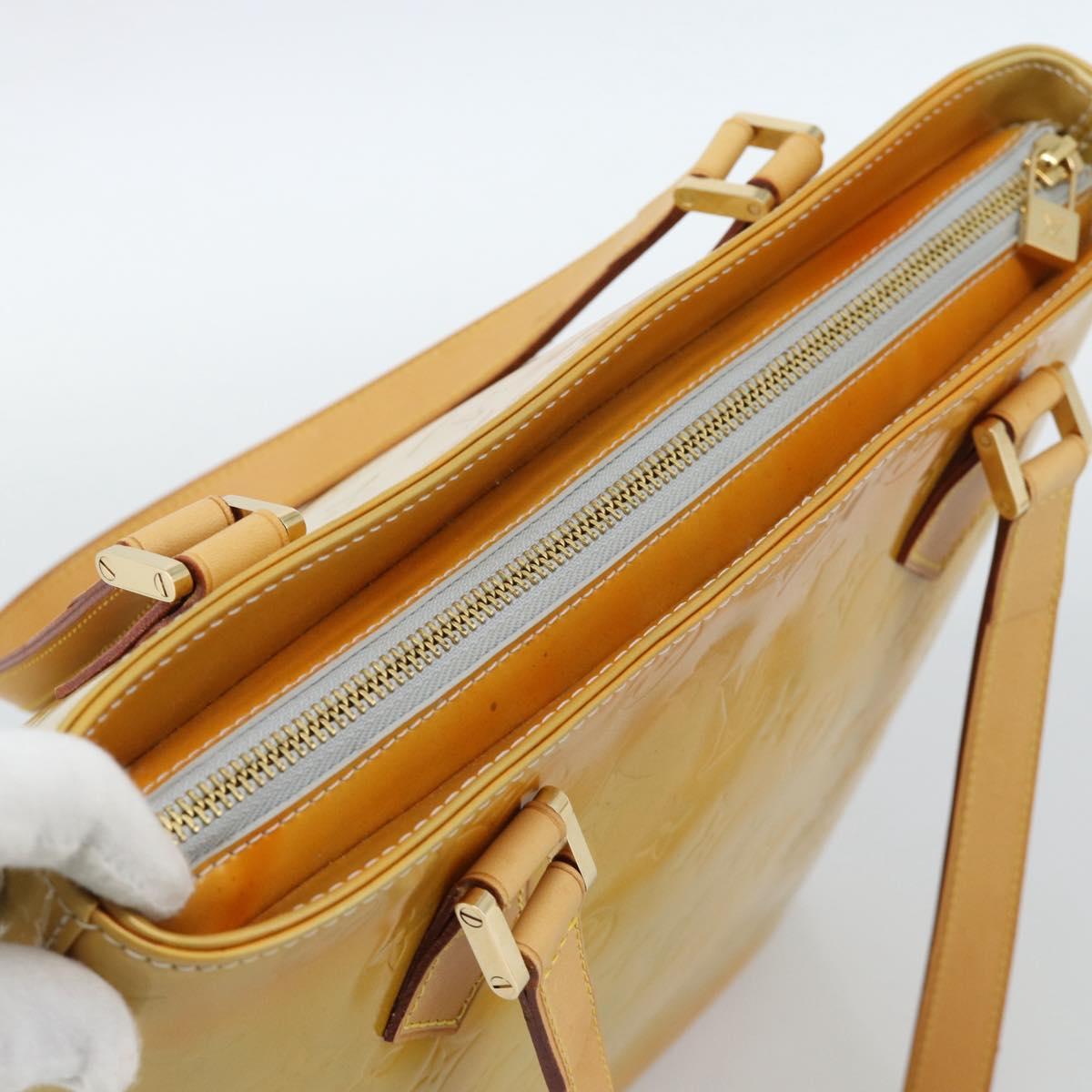 LOUIS VUITTON Monogram Vernis Houston Hand Bag Gris M91053 LV Auth ti3940