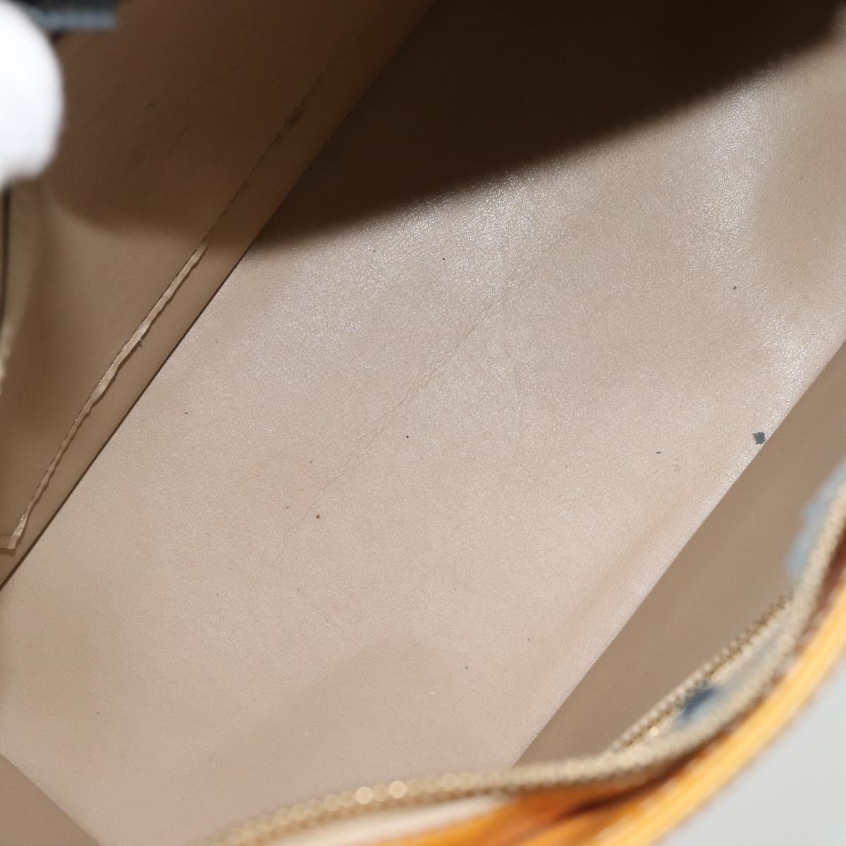 LOUIS VUITTON Monogram Vernis Houston Hand Bag Beige M91004 LV Auth ti3941