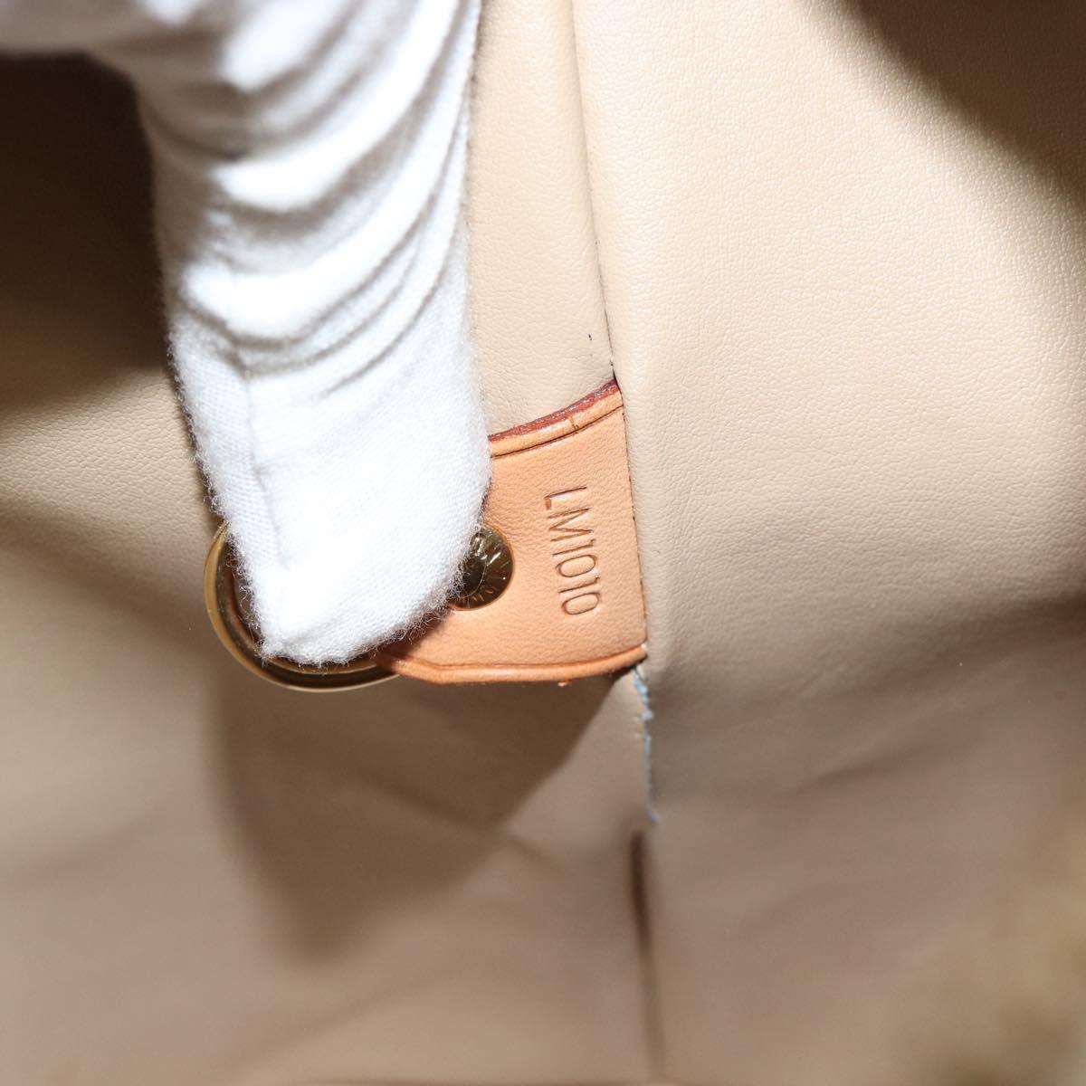 LOUIS VUITTON Monogram Vernis Houston Hand Bag Beige M91004 LV Auth ti3941