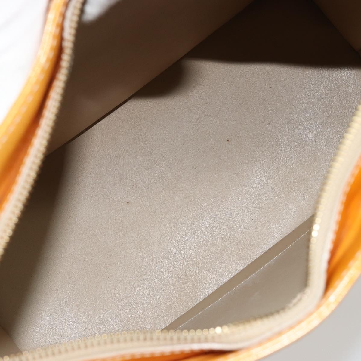 LOUIS VUITTON Monogram Vernis Houston Hand Bag Beige M91004 LV Auth ti3942
