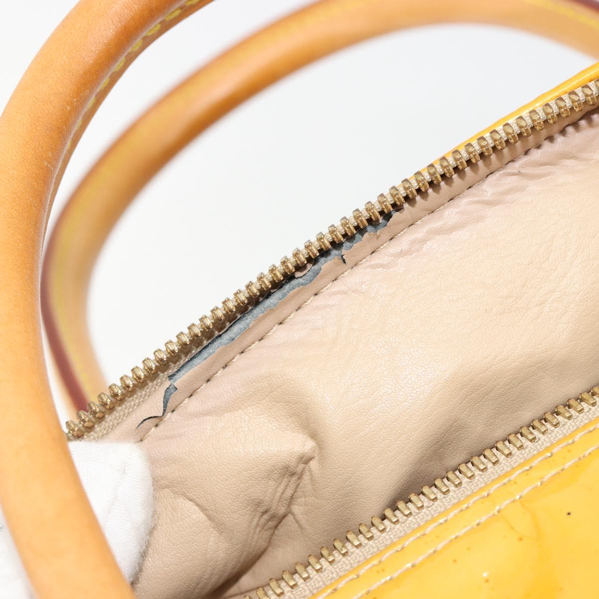LOUIS VUITTON Monogram Vernis Tompkins Square Bag Beige M91149 LV Auth ti3943