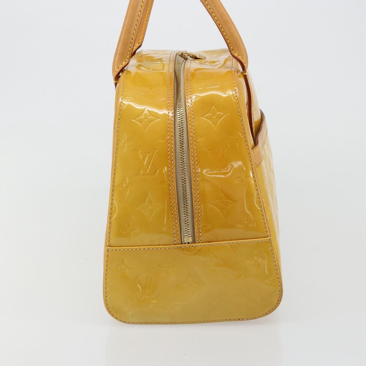 LOUIS VUITTON Monogram Vernis Tompkins Square Bag Beige M91149 LV Auth ti3943