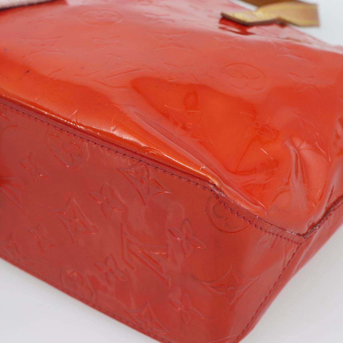 LOUIS VUITTON Monogram Vernis Reade PM Hand Bag Red Rouge M91088 LV Auth ti3944