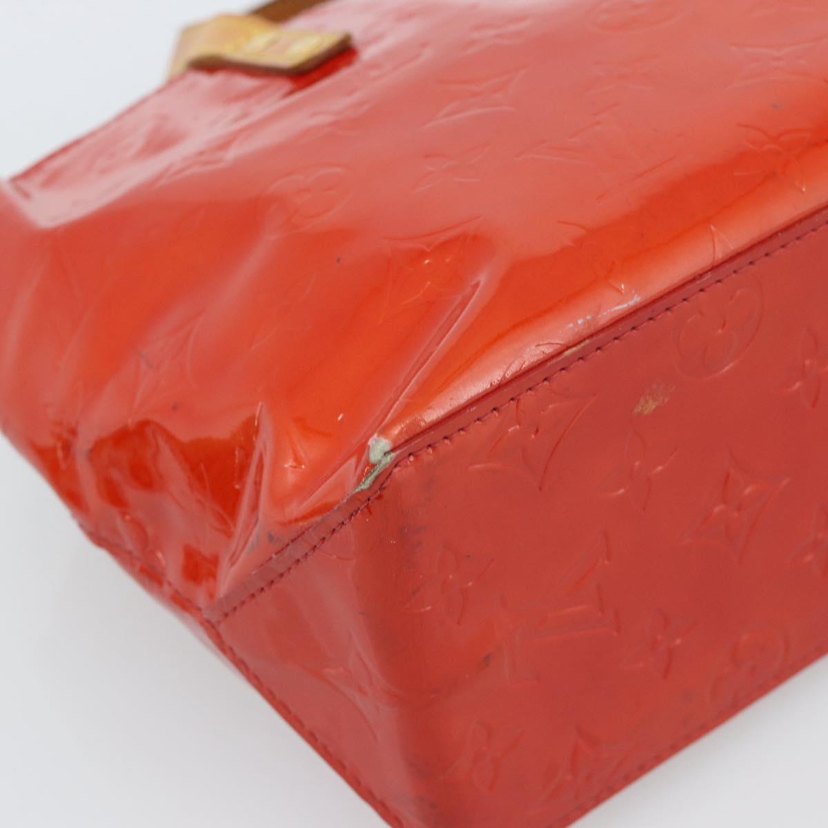 LOUIS VUITTON Monogram Vernis Reade PM Hand Bag Red Rouge M91088 LV Auth ti3944