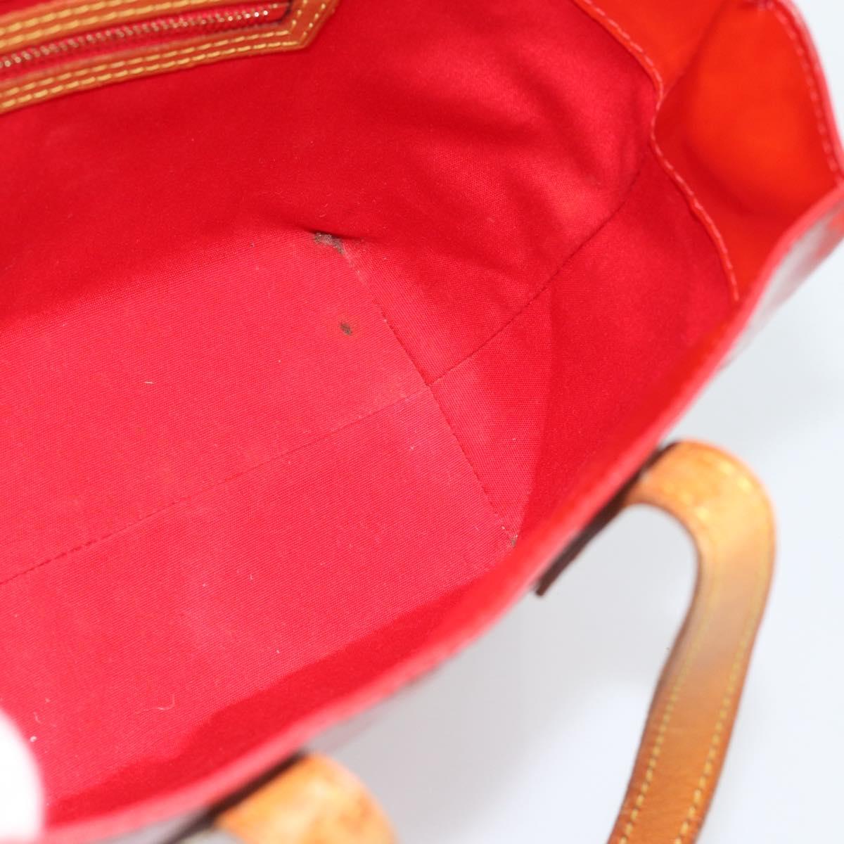LOUIS VUITTON Monogram Vernis Reade PM Hand Bag Red Rouge M91088 LV Auth ti3944