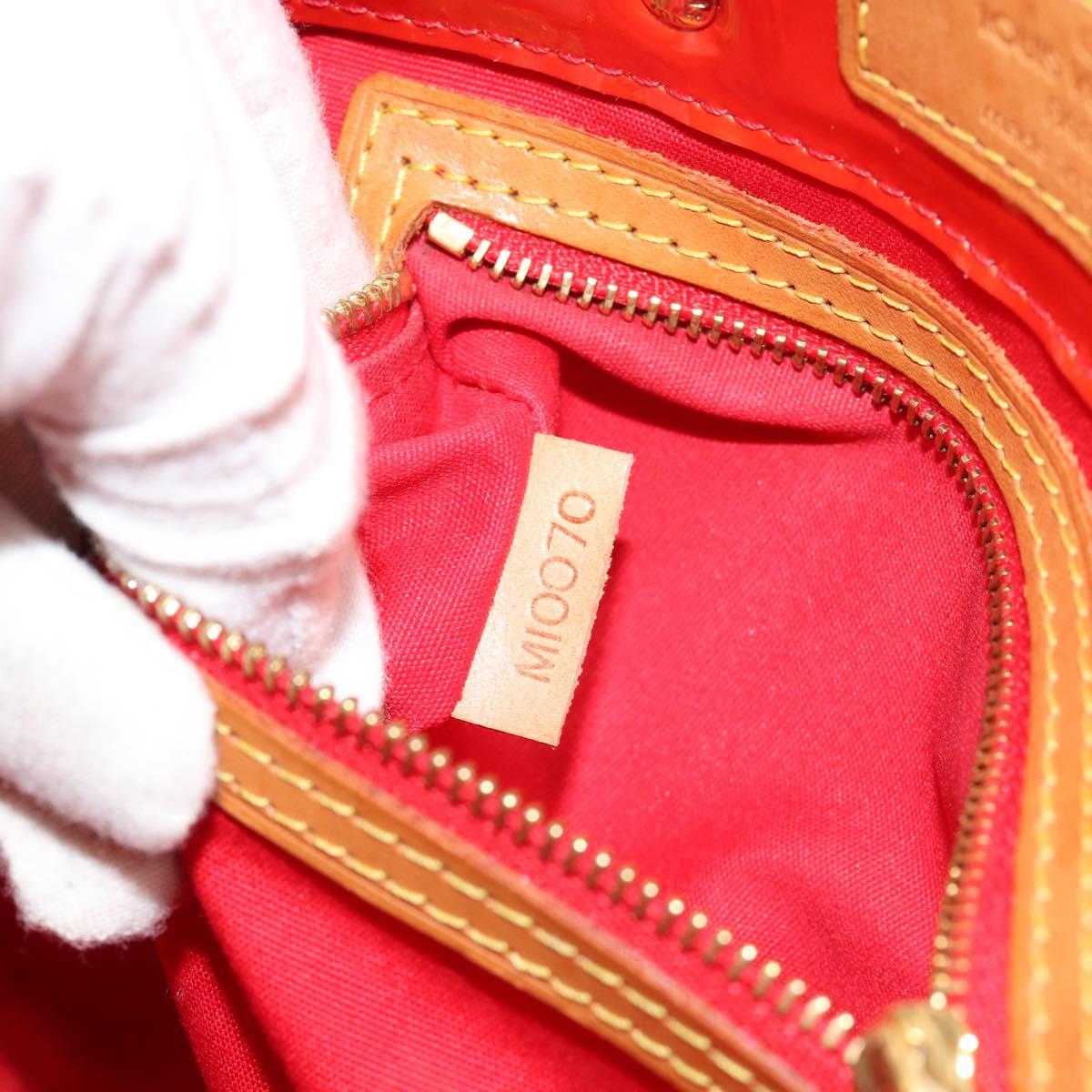LOUIS VUITTON Monogram Vernis Reade PM Hand Bag Red Rouge M91088 LV Auth ti3944