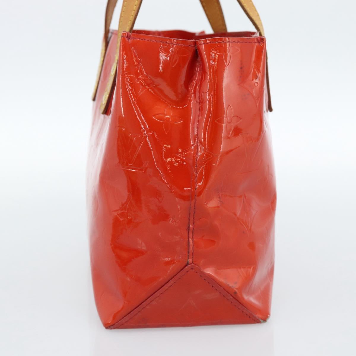 LOUIS VUITTON Monogram Vernis Reade PM Hand Bag Red Rouge M91088 LV Auth ti3944