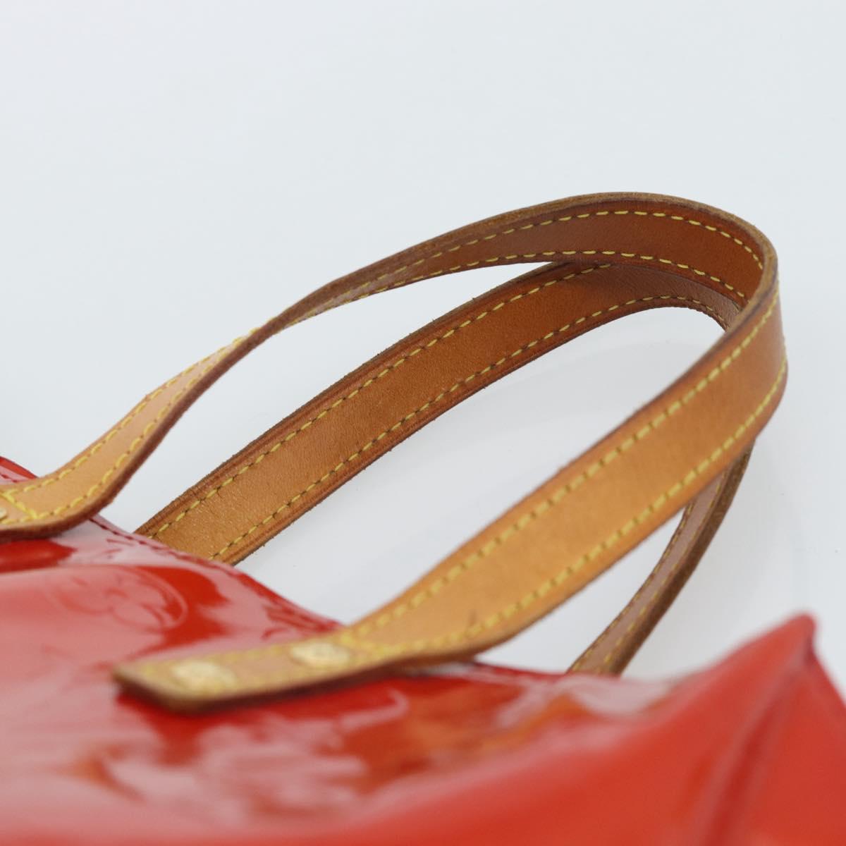 LOUIS VUITTON Monogram Vernis Reade PM Hand Bag Red Rouge M91088 LV Auth ti3944