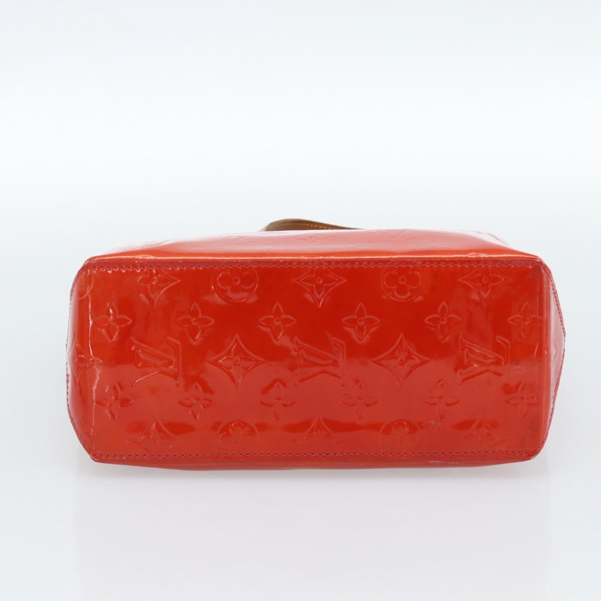 LOUIS VUITTON Monogram Vernis Reade PM Hand Bag Red Rouge M91088 LV Auth ti3944