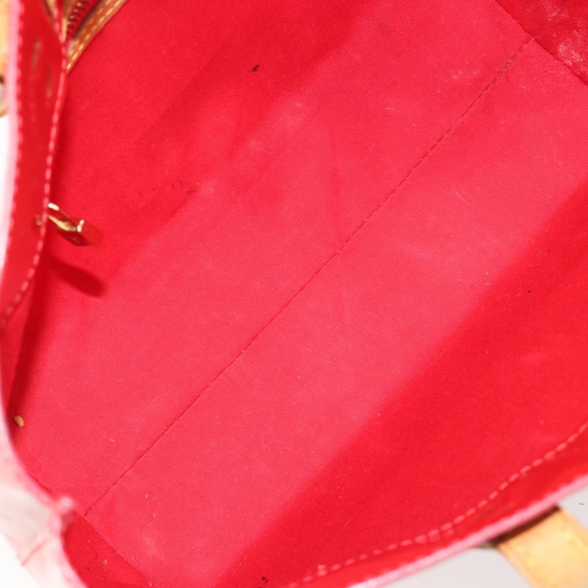 LOUIS VUITTON Monogram Vernis Reade PM Hand Bag Red Rouge M91088 LV Auth ti3945