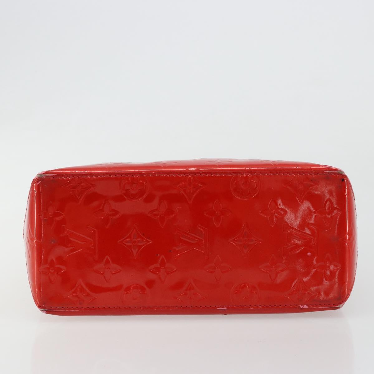 LOUIS VUITTON Monogram Vernis Reade PM Hand Bag Red Rouge M91088 LV Auth ti3946