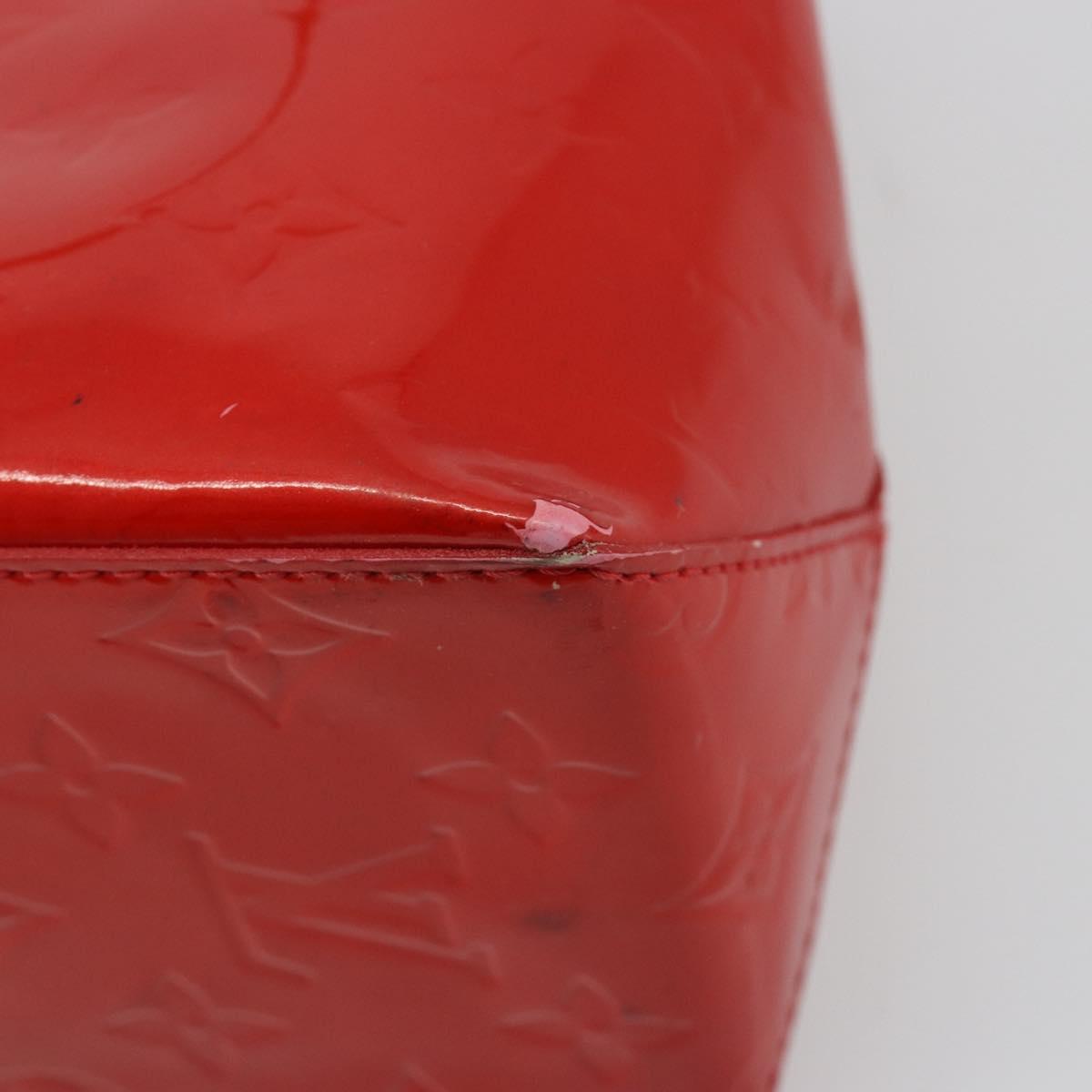LOUIS VUITTON Monogram Vernis Reade PM Hand Bag Red Rouge M91088 LV Auth ti3946