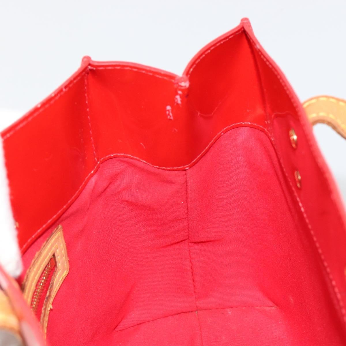 LOUIS VUITTON Monogram Vernis Reade PM Hand Bag Red Rouge M91088 LV Auth ti3946