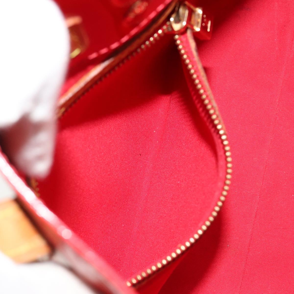 LOUIS VUITTON Monogram Vernis Reade PM Hand Bag Red Rouge M91088 LV Auth ti3946