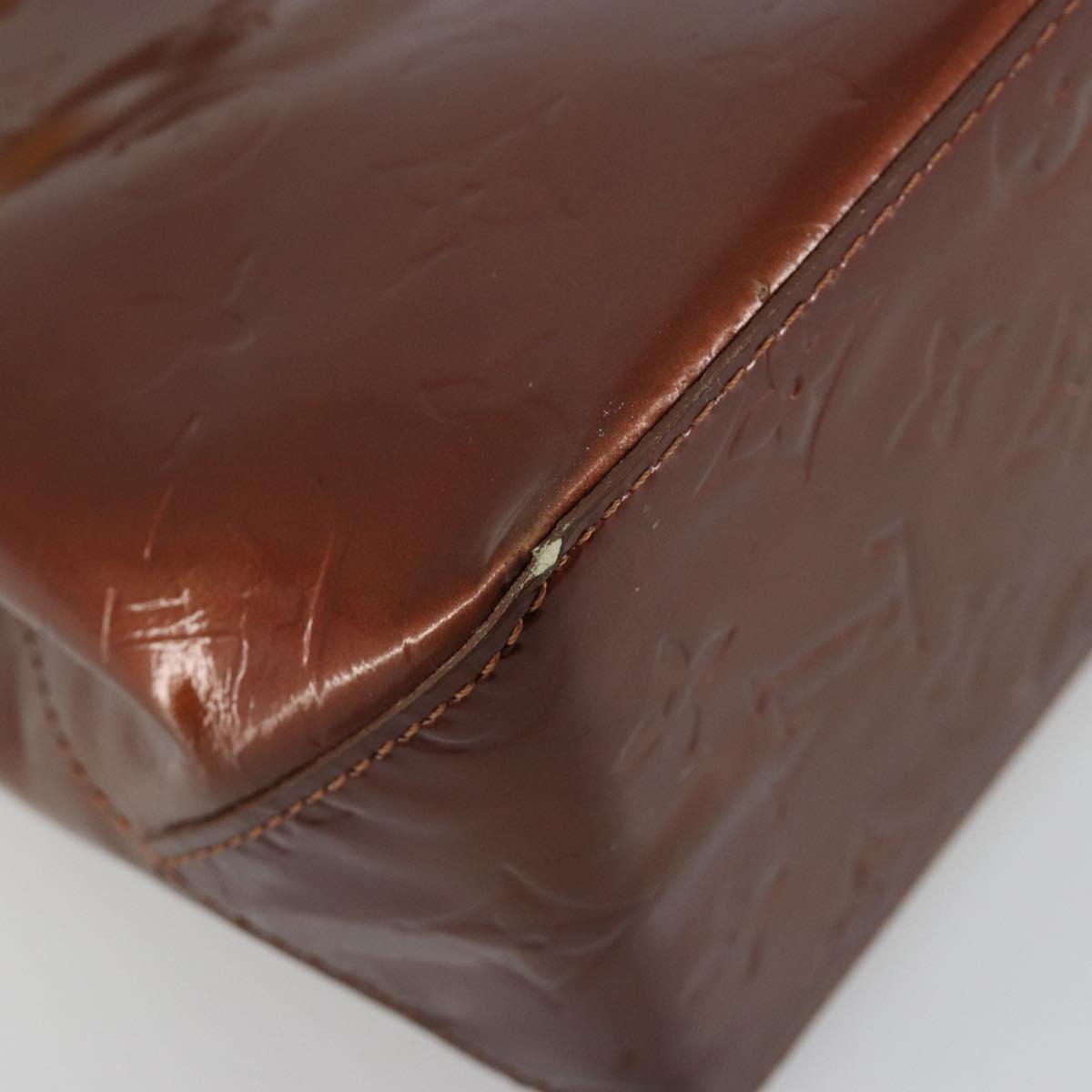 LOUIS VUITTON Monogram Vernis Reade PM Hand Bag Bronze M91146 LV Auth ti3947