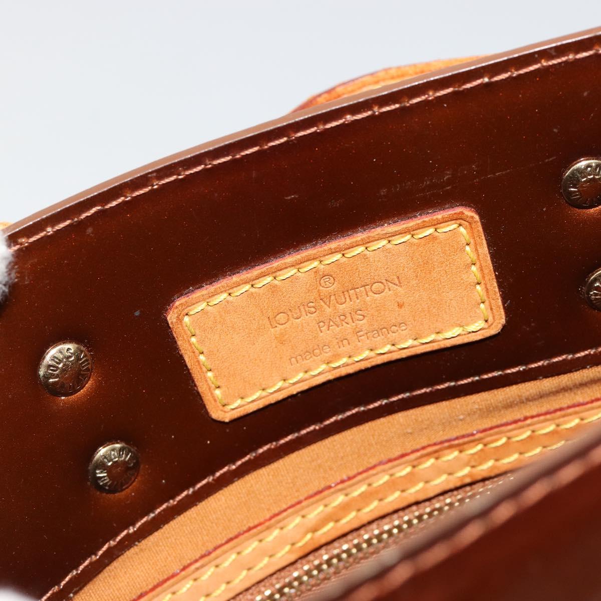 LOUIS VUITTON Monogram Vernis Reade PM Hand Bag Bronze M91146 LV Auth ti3947