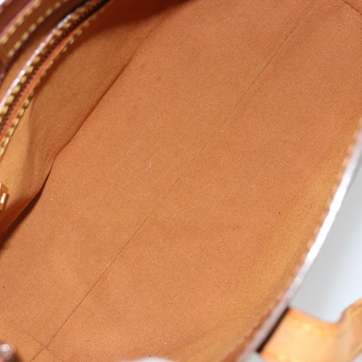 LOUIS VUITTON Monogram Vernis Reade PM Hand Bag Bronze M91146 LV Auth ti3947