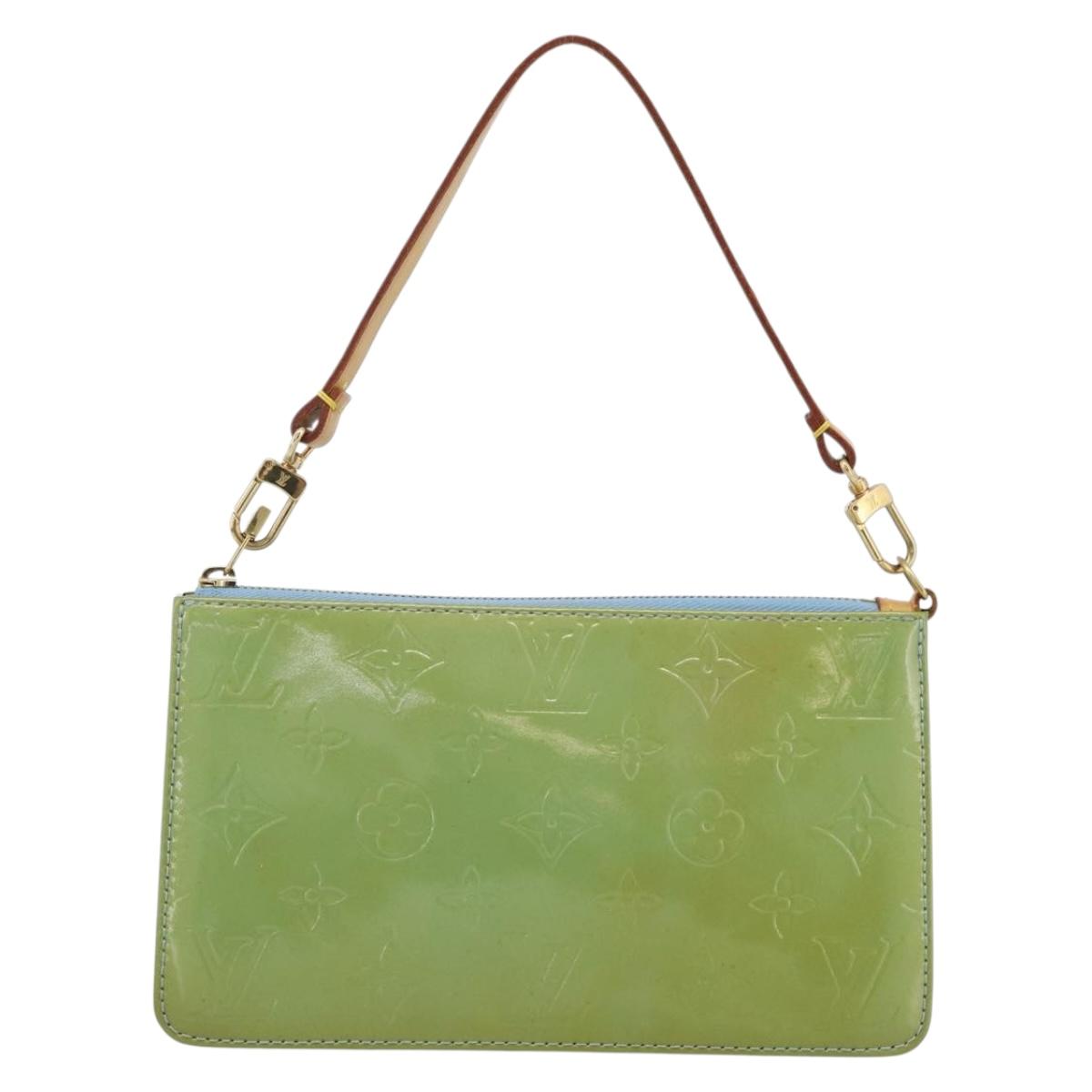 LOUIS VUITTON Monogram Vernis Lexington Pouch Baby Blue M91011 LV Auth ti3948