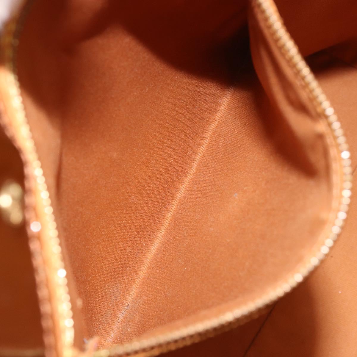 LOUIS VUITTON Monogram Vernis Reade MM Hand Bag Bronze M91143 LV Auth ti3949