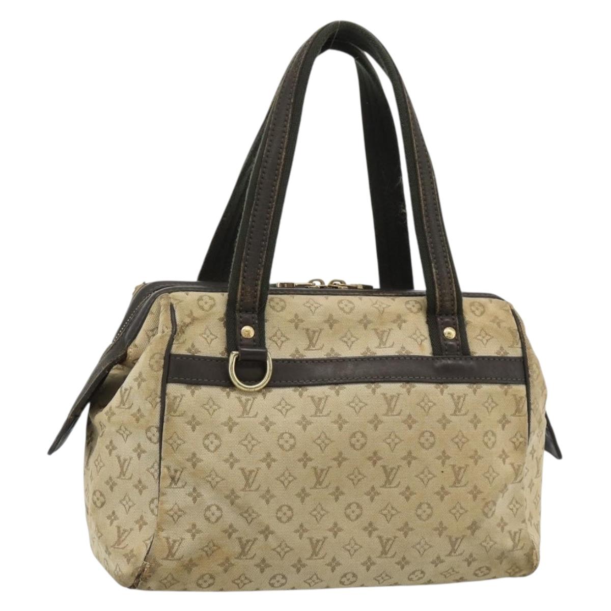 LOUIS VUITTON Monogram Mini Josephine PM Hand Bag Khaki M92215 LV Auth ti3950