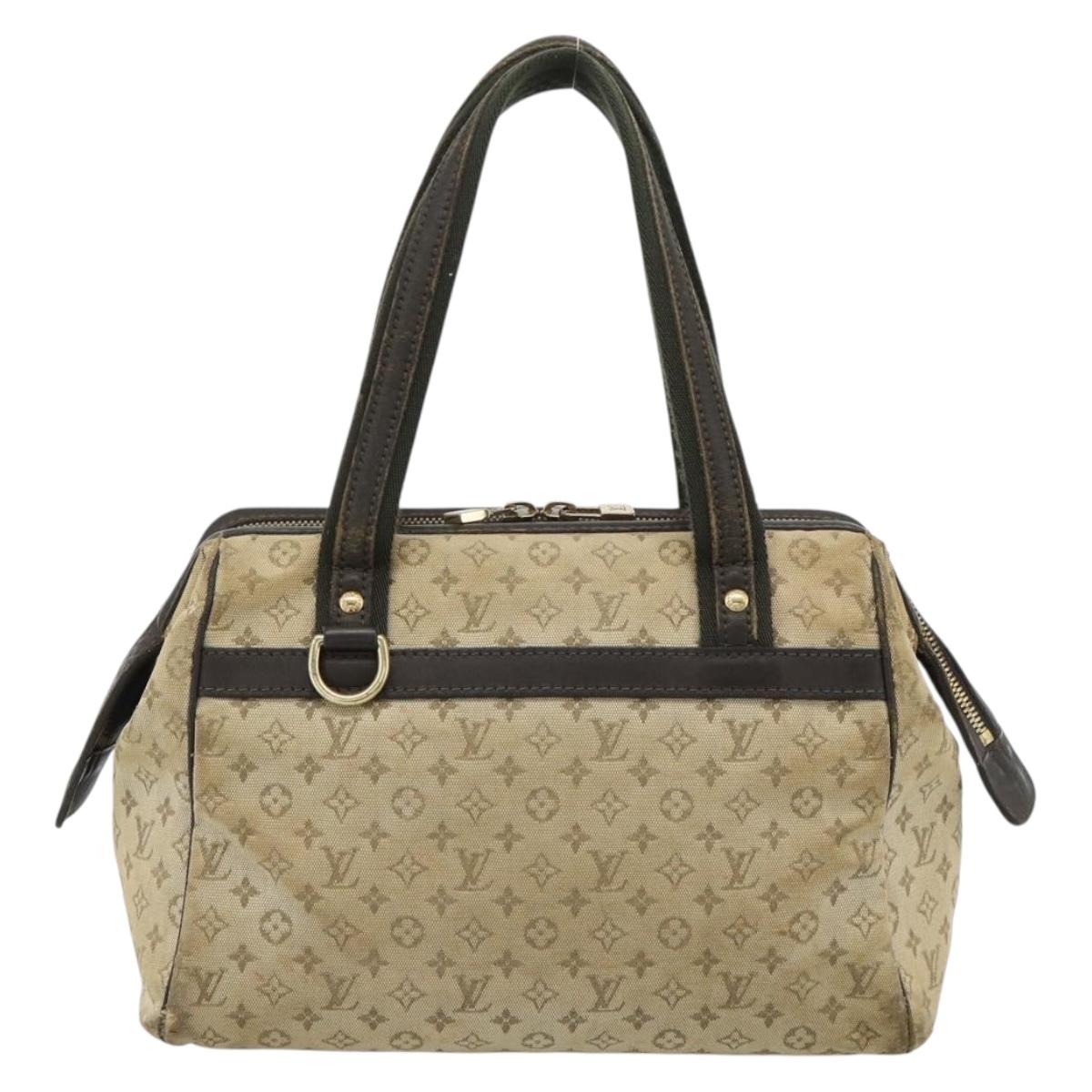 LOUIS VUITTON Monogram Mini Josephine PM Hand Bag Khaki M92215 LV Auth ti3950