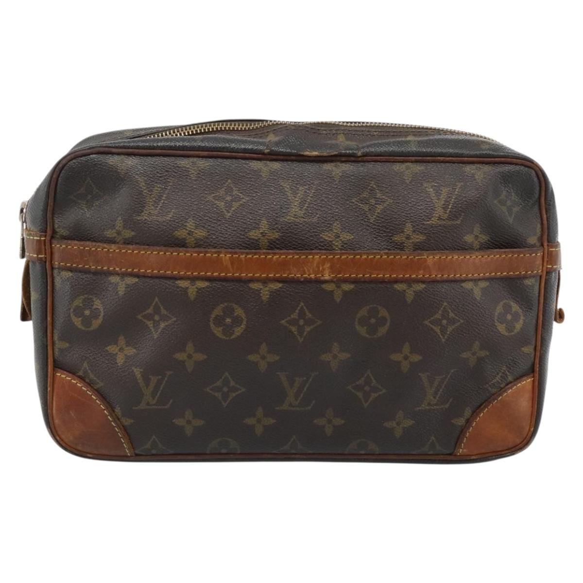 LOUIS VUITTON Monogram Compiegne 28 Clutch Bag M51845 LV Auth ti3951