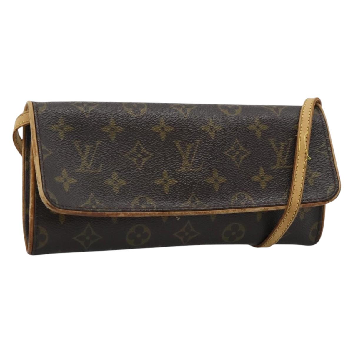 LOUIS VUITTON Monogram Pochette Twin GM Shoulder Bag M51852 LV Auth ti3955