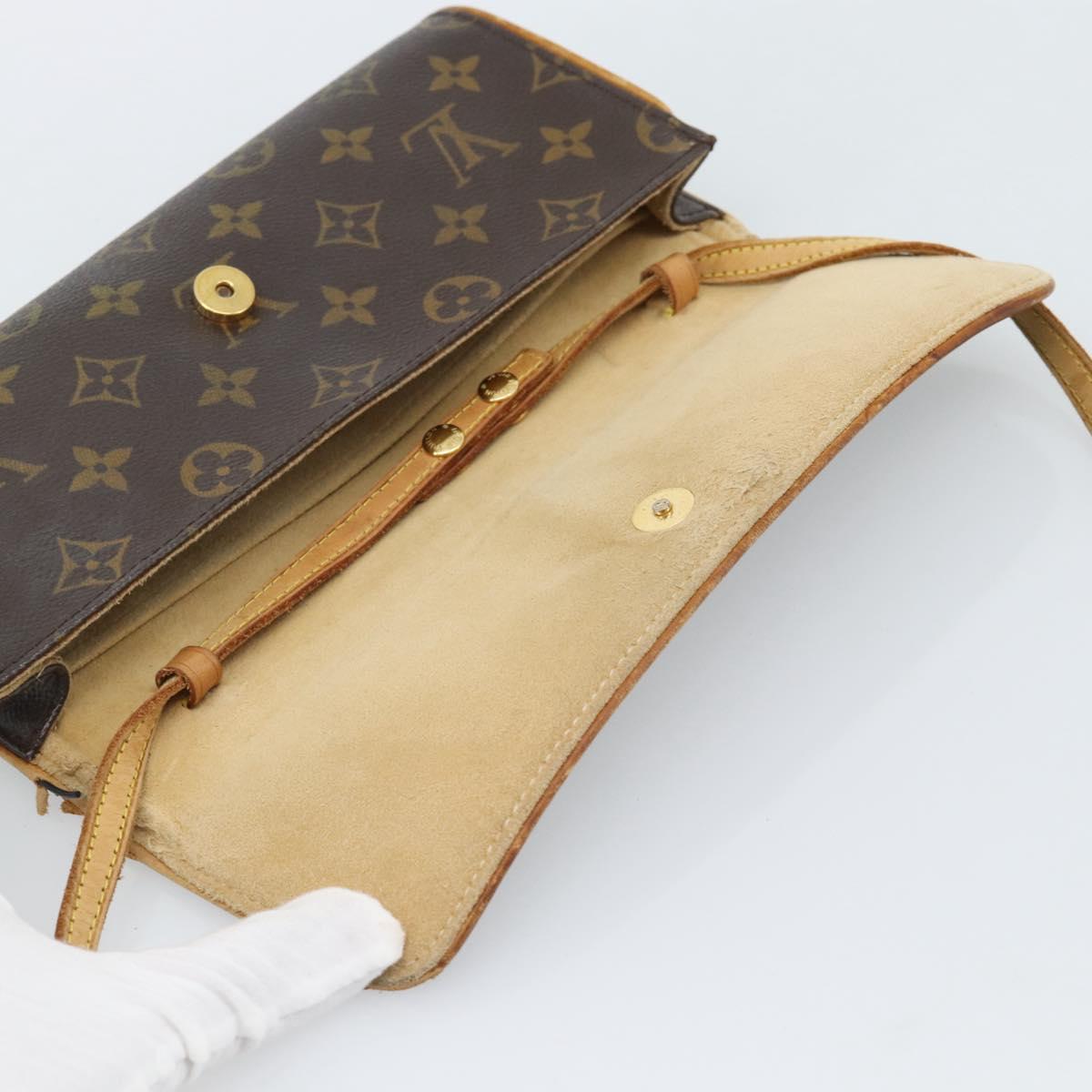 LOUIS VUITTON Monogram Pochette Twin GM Shoulder Bag M51852 LV Auth ti3955