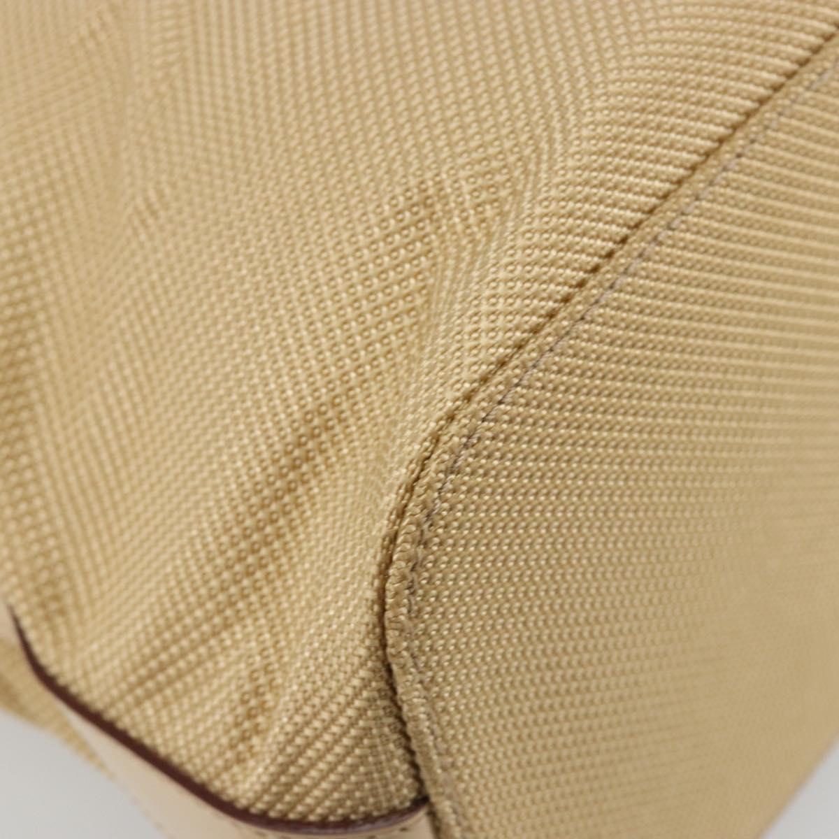 CELINE Tote Bag Canvas Beige Gold CC Auth ti3959