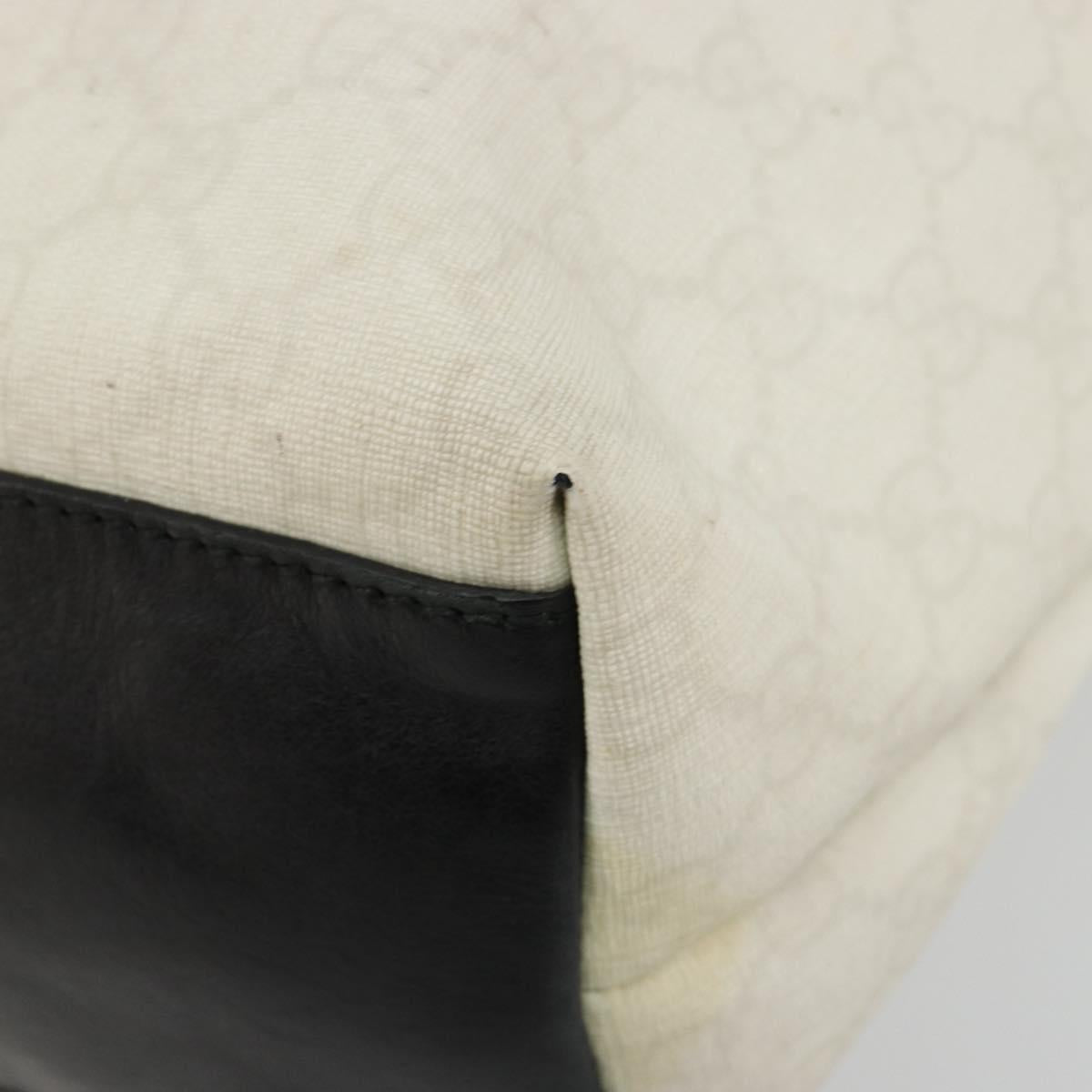 GUCCI GG Supreme Sherry Line Tote Bag PVC White 257245 Auth ti3964