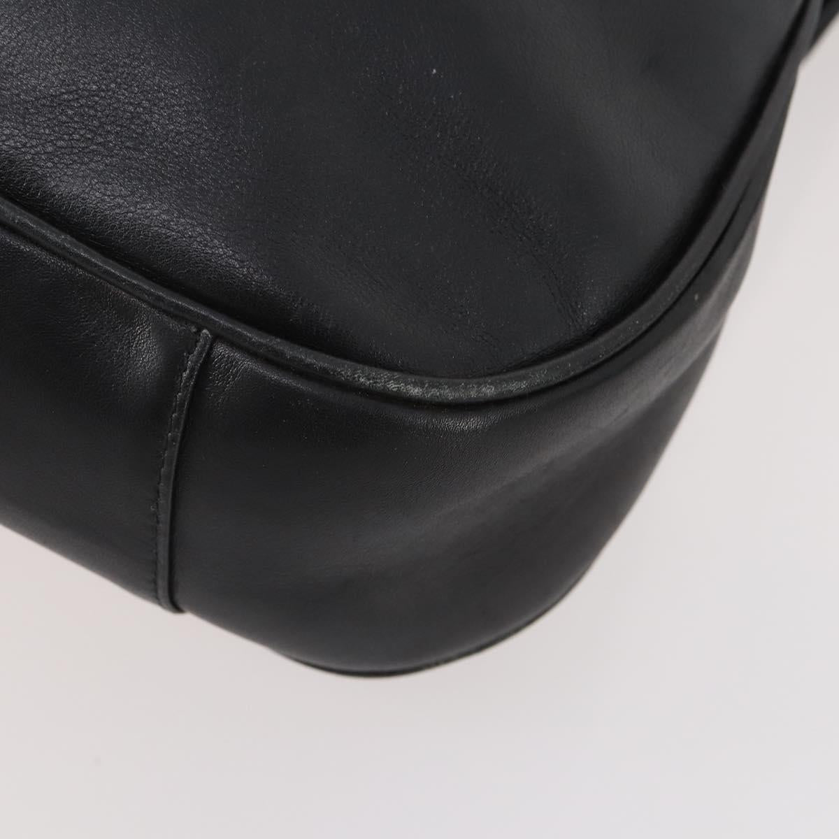 GUCCI Bamboo Shoulder Bag Leather Nylon 2way 2 Set Black Auth ti3966