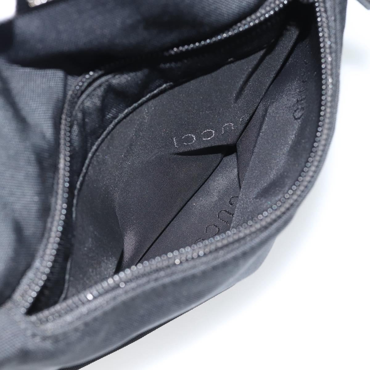 GUCCI Tote Bag Canvas Black Silver 002 1075 Auth ti3969