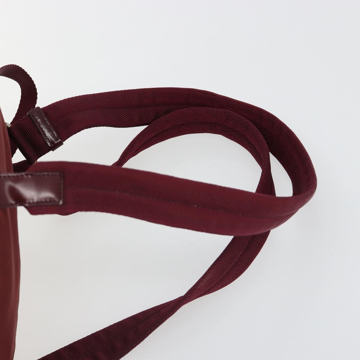 PRADA Backpack Nylon Red Silver Auth ti3983A
