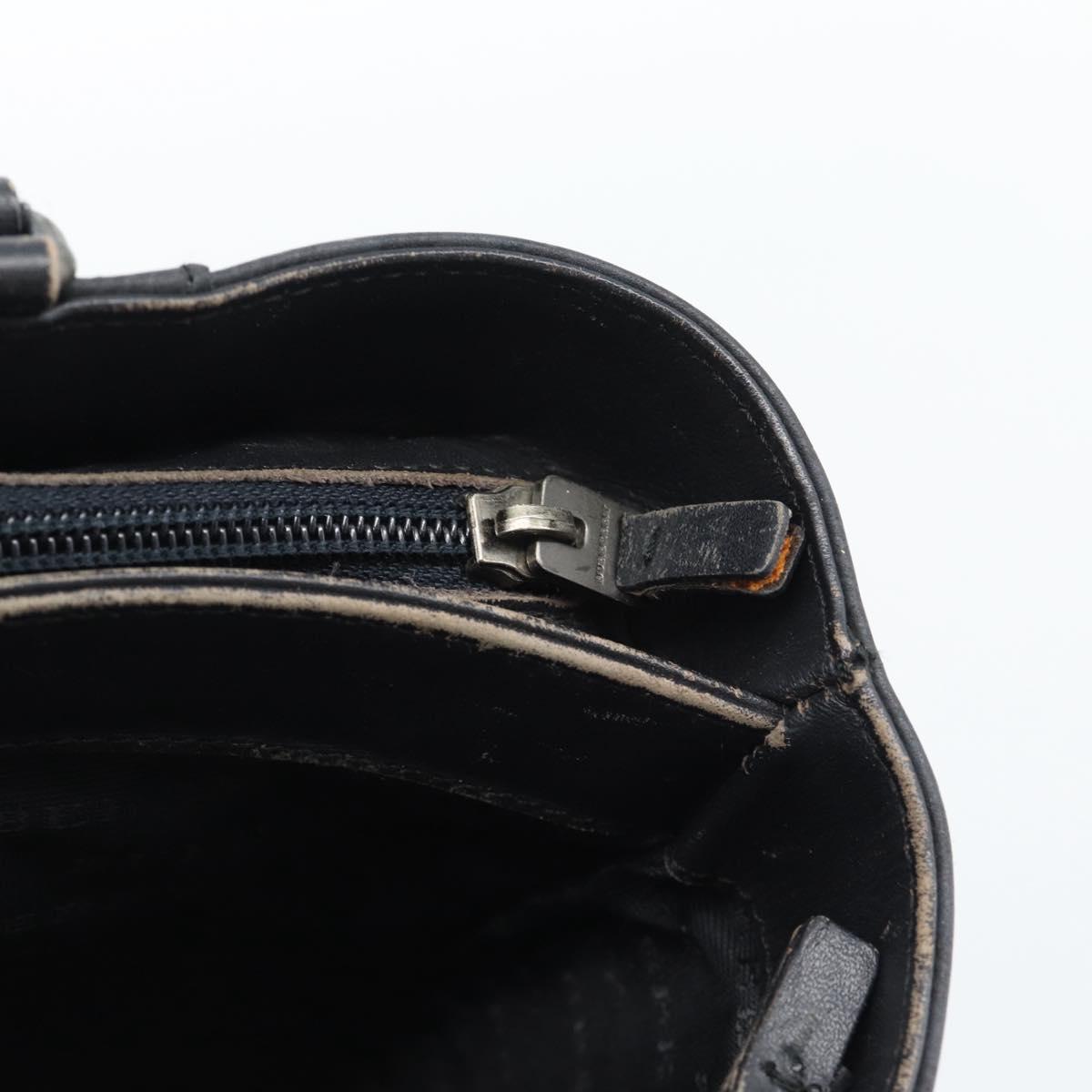 BURBERRY Nova Check Tote Bag PVC Navy Silver Auth ti3984